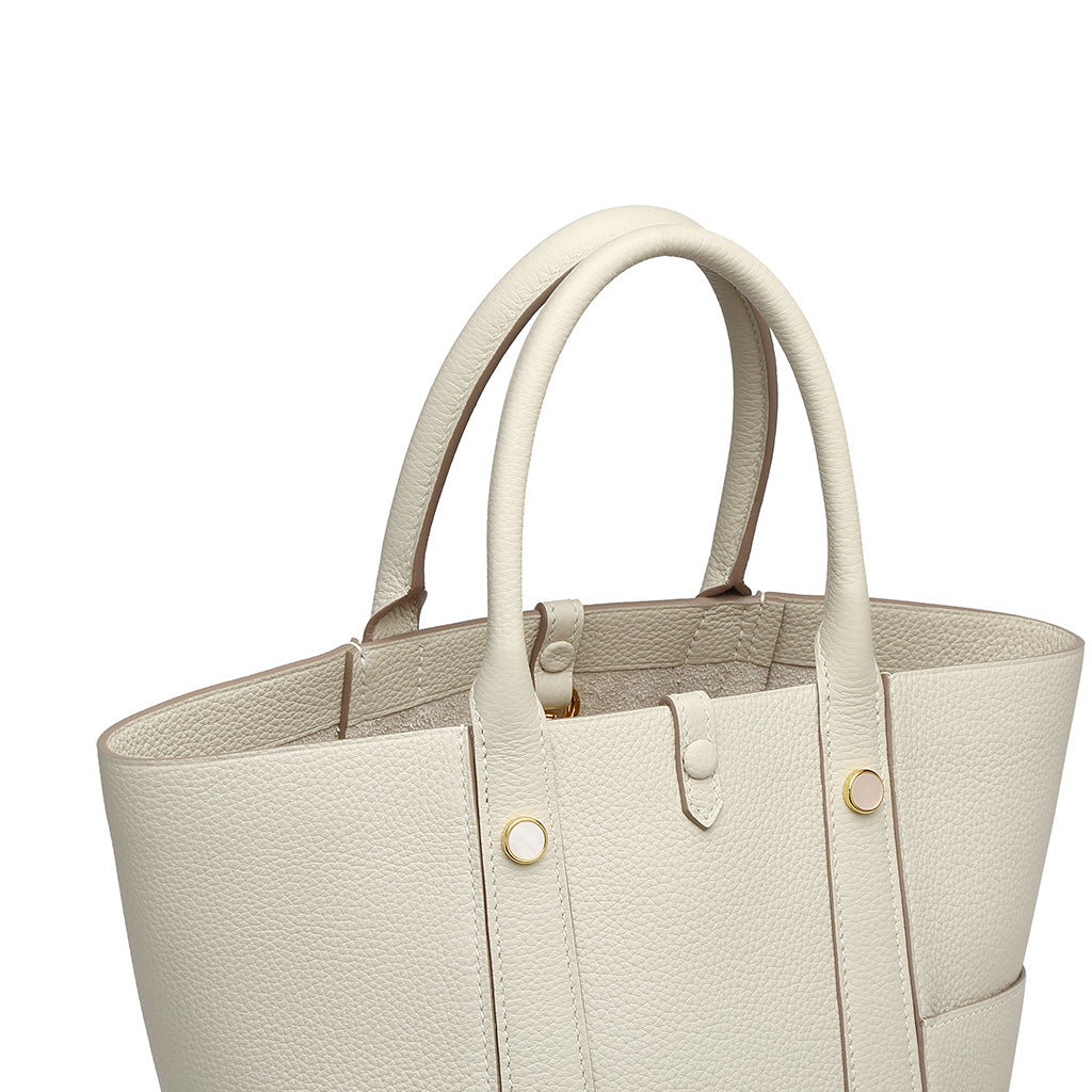 TQING Large Butterfly Tote Bucket Bag #color_cream-white