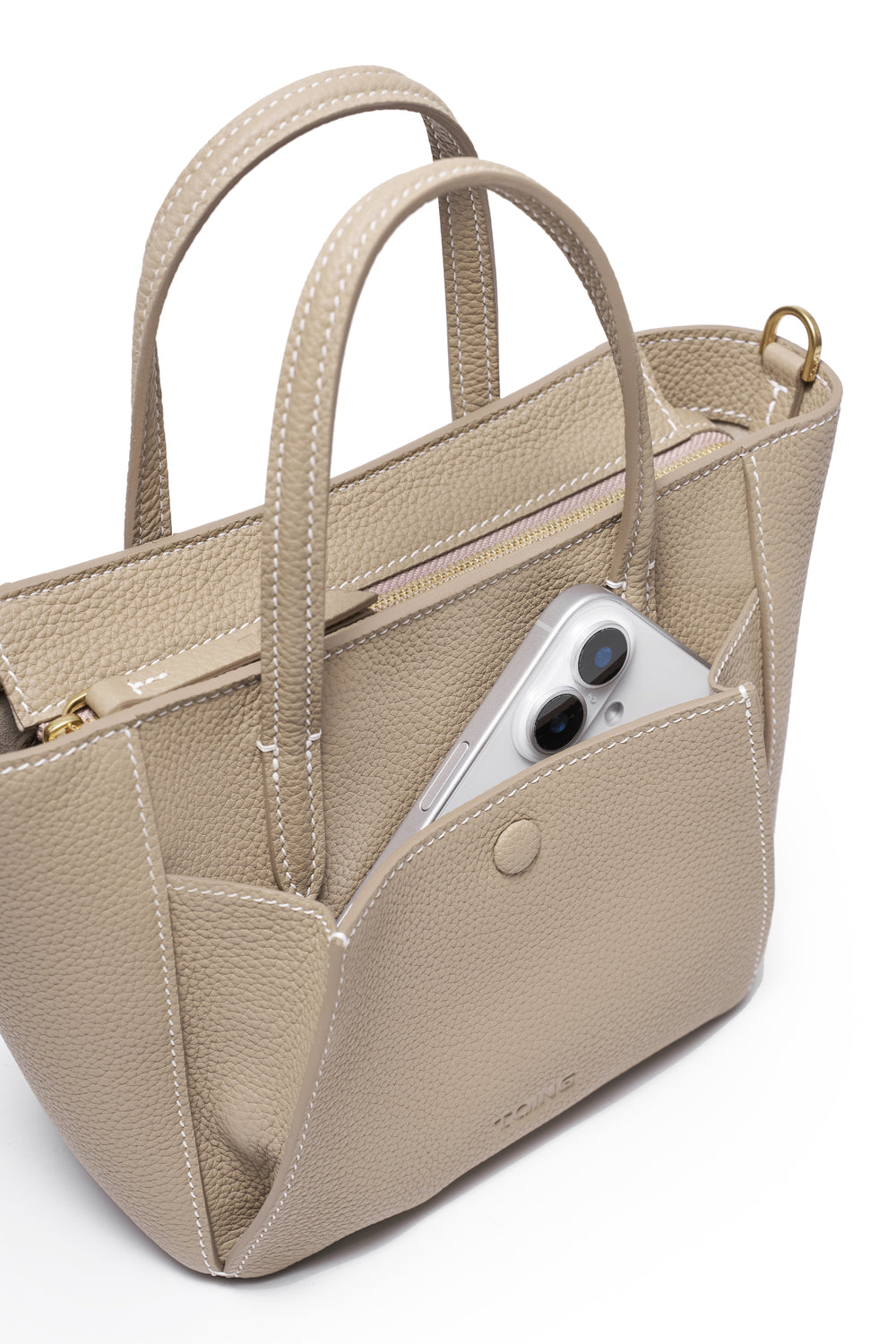 SereneGuard Leather Tote Bag Size Small