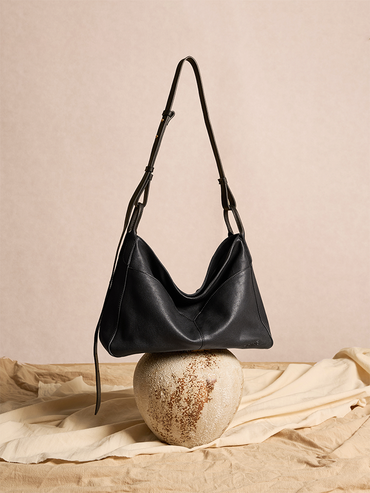 Freeform Hobo Bag in Vegetable-tanned Leather
