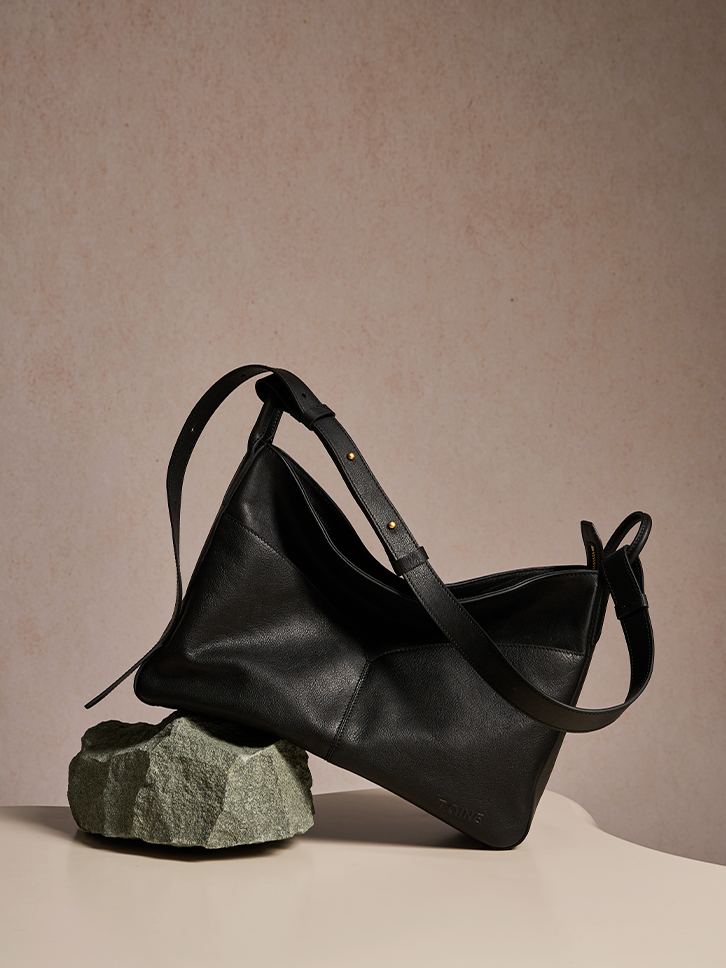 Freeform Hobo Bag in Vegetable-tanned Leather