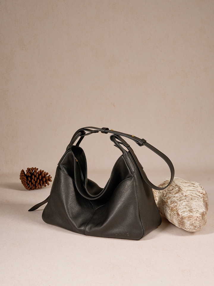 Freeform Hobo Bag in Vegetable-tanned Leather