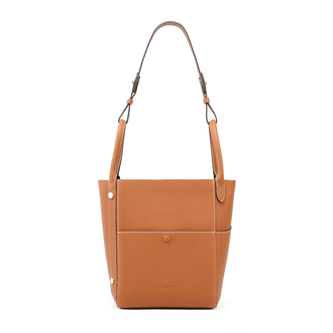 TQING Large Butterfly Tote Bucket Bag #color_gold-brown