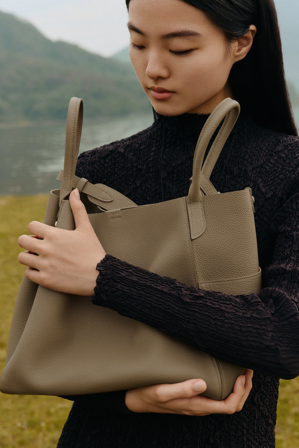 Butterfly Leather Tote Bag