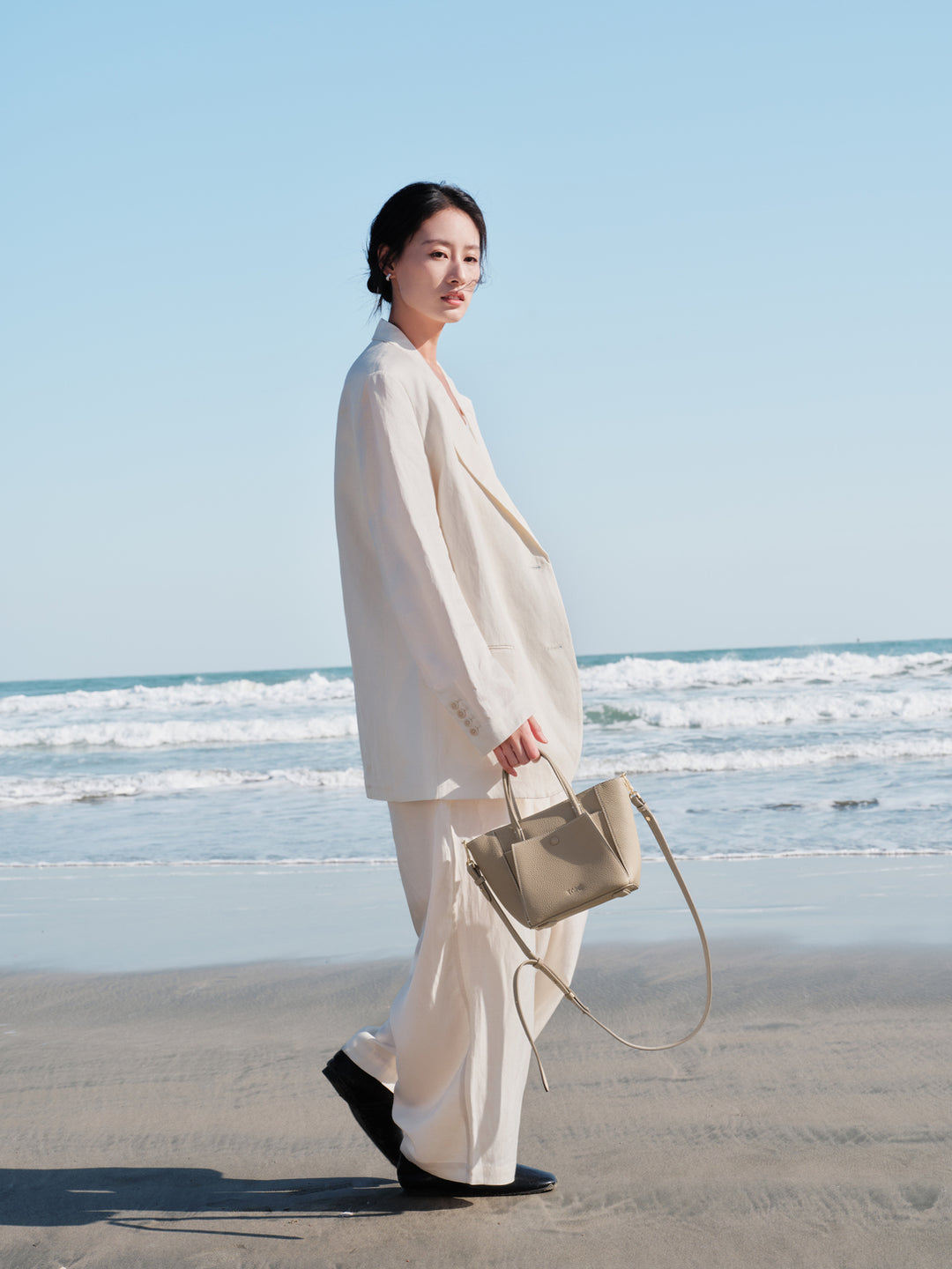 SereneGuard Leather Tote Bag Size Small