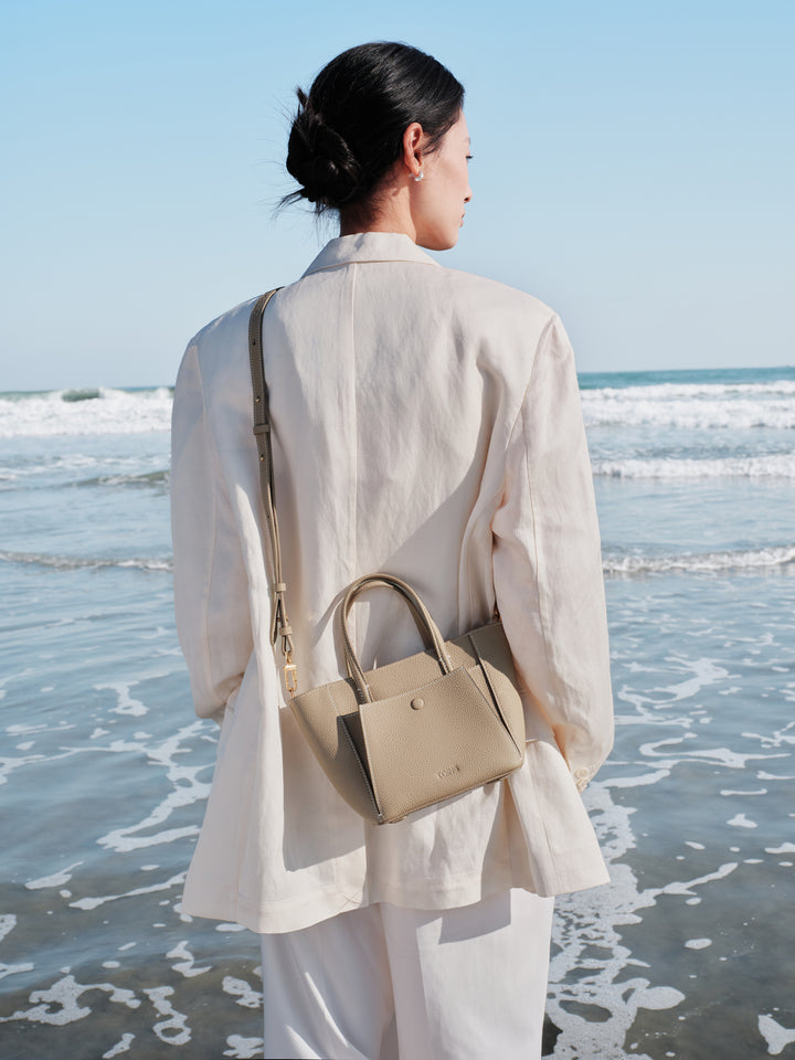 SereneGuard Leather Tote Bag Size Small