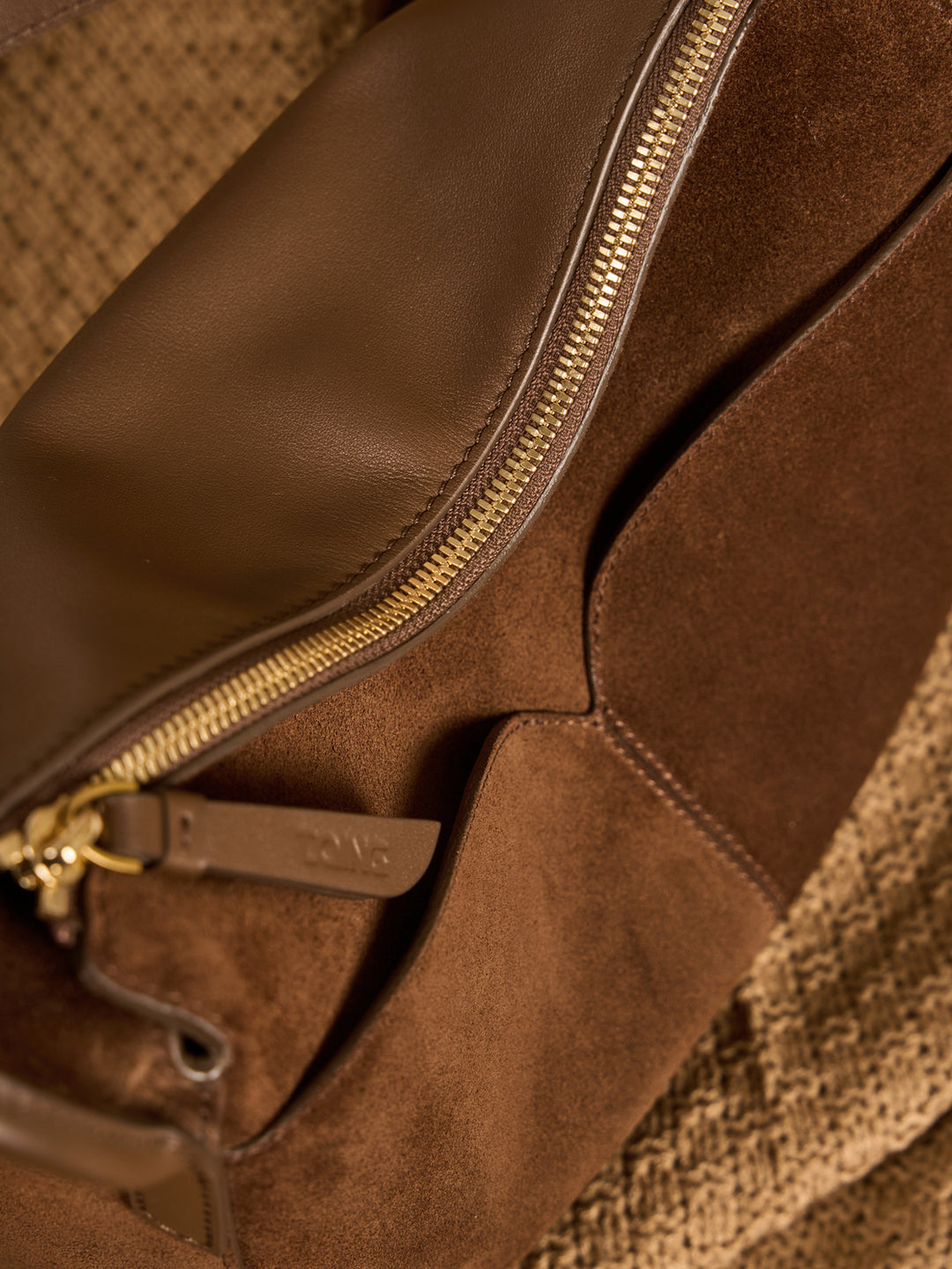 Freeform Casual Boston Bag in Suede Leather