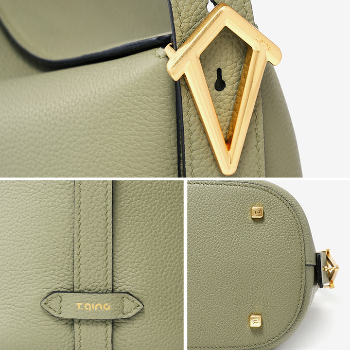 T.QING Ease Leather Shoulder Bag #color_tender-green