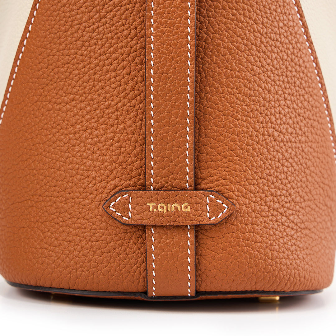 T.QING Ease Bucket Bag #color_beige-golden-brown