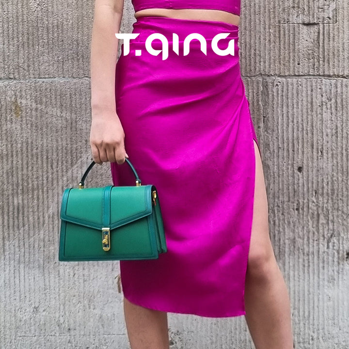 TQING Colorful Crossbody Bag #color_green