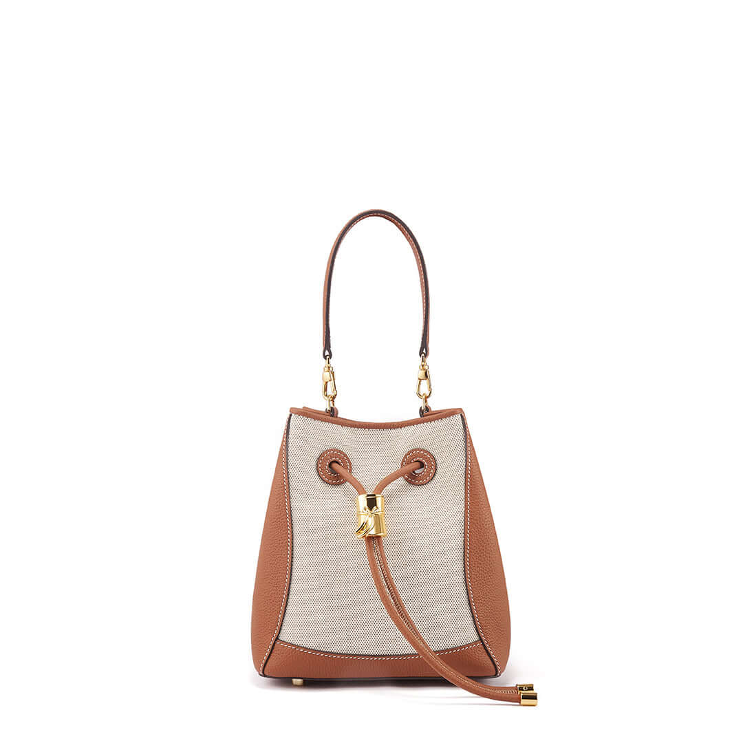 Slender Waist Bucket Bag #color_gold-brown