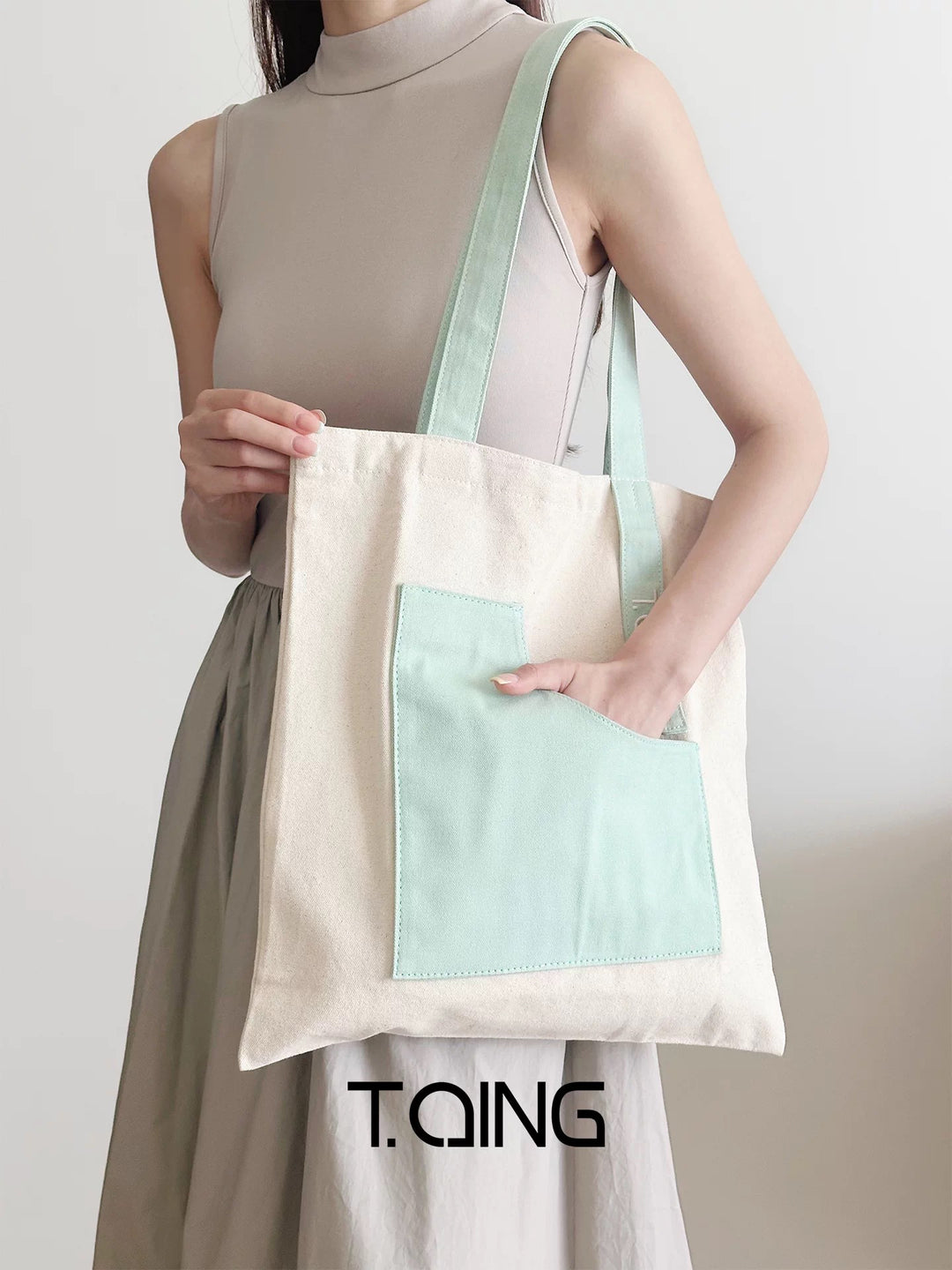 TQING Freeform Canvas Tote