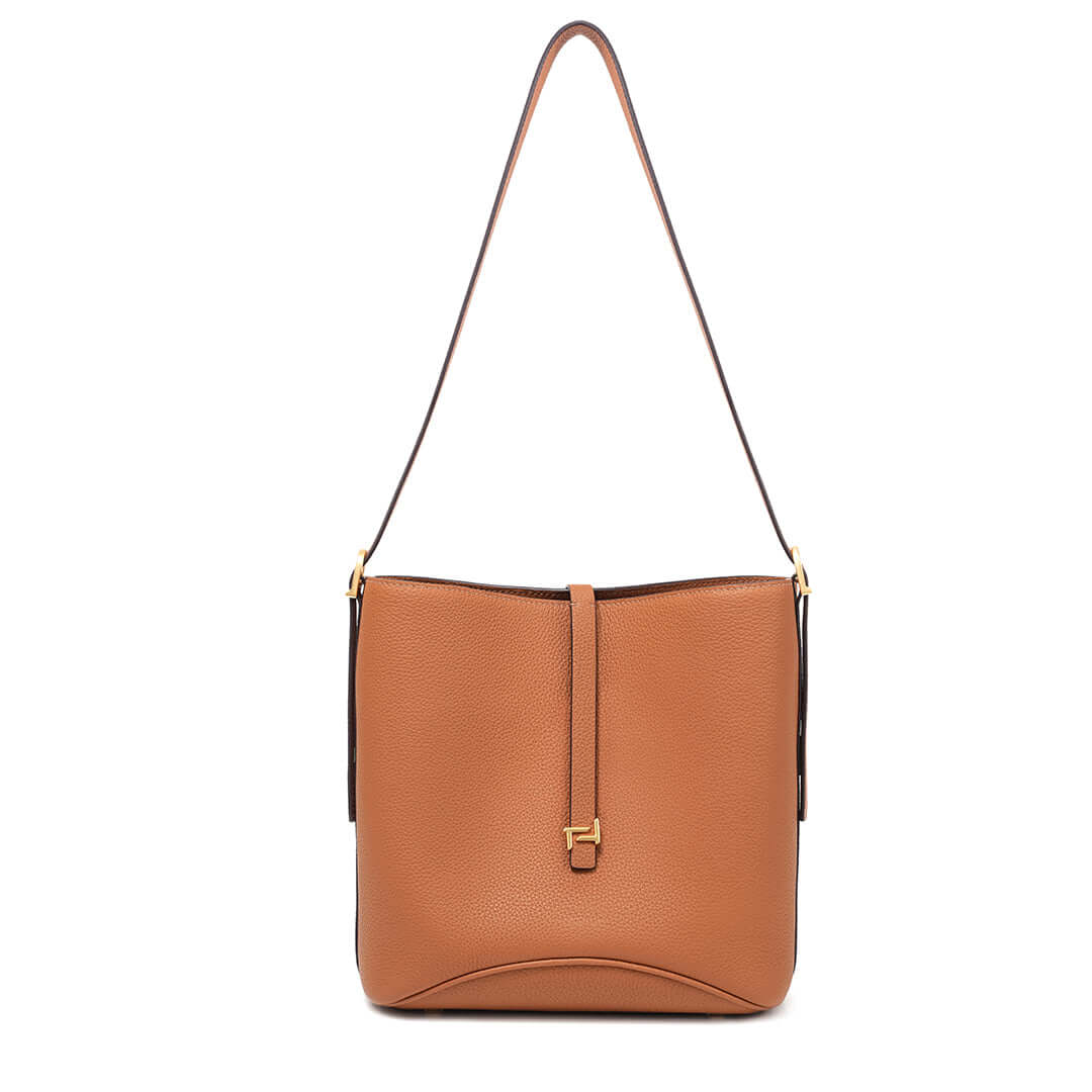 T.QING Wind Chime Bucket Bag #color_gold-brown