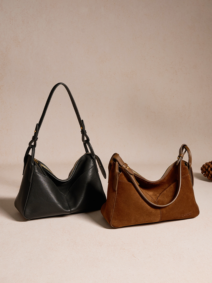 Freeform Casual Boston Bag in Vegetable-tanned Leather