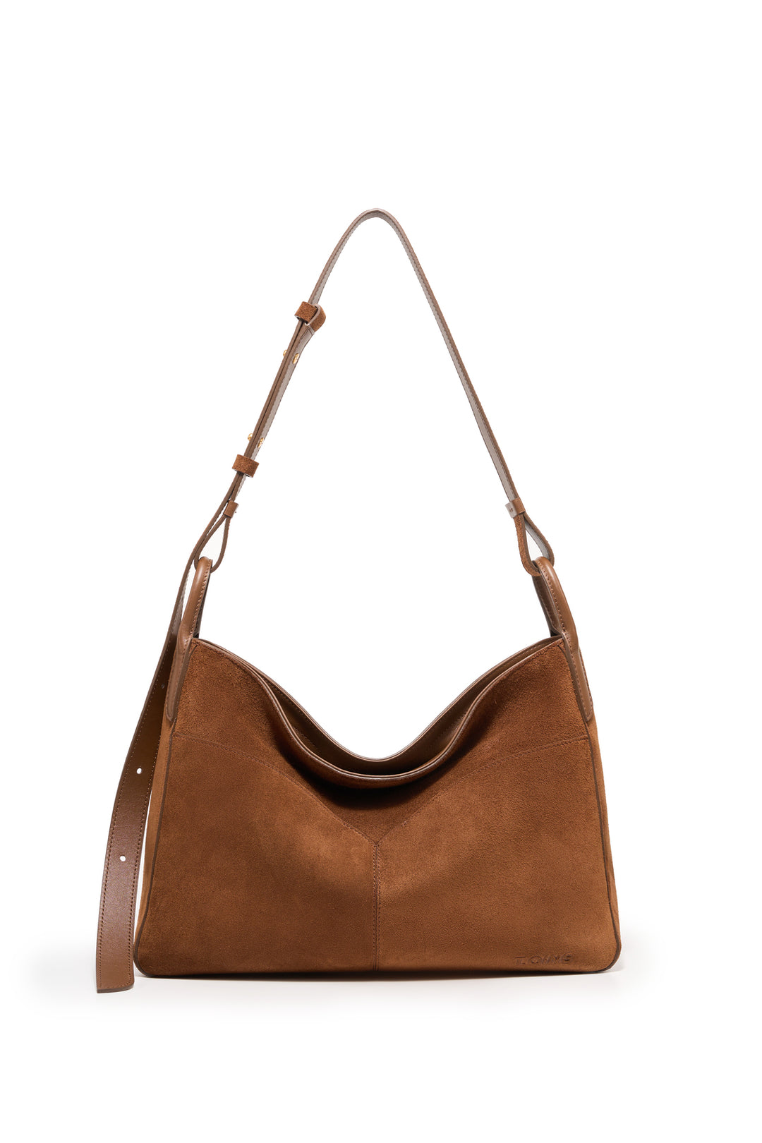 Freeform Hobo Bag in Suede Leather