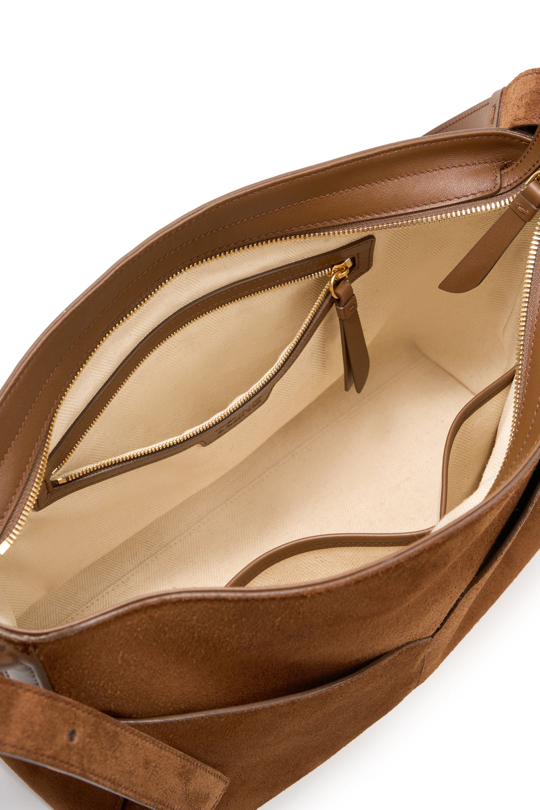 Freeform Hobo Bag in Suede Leather