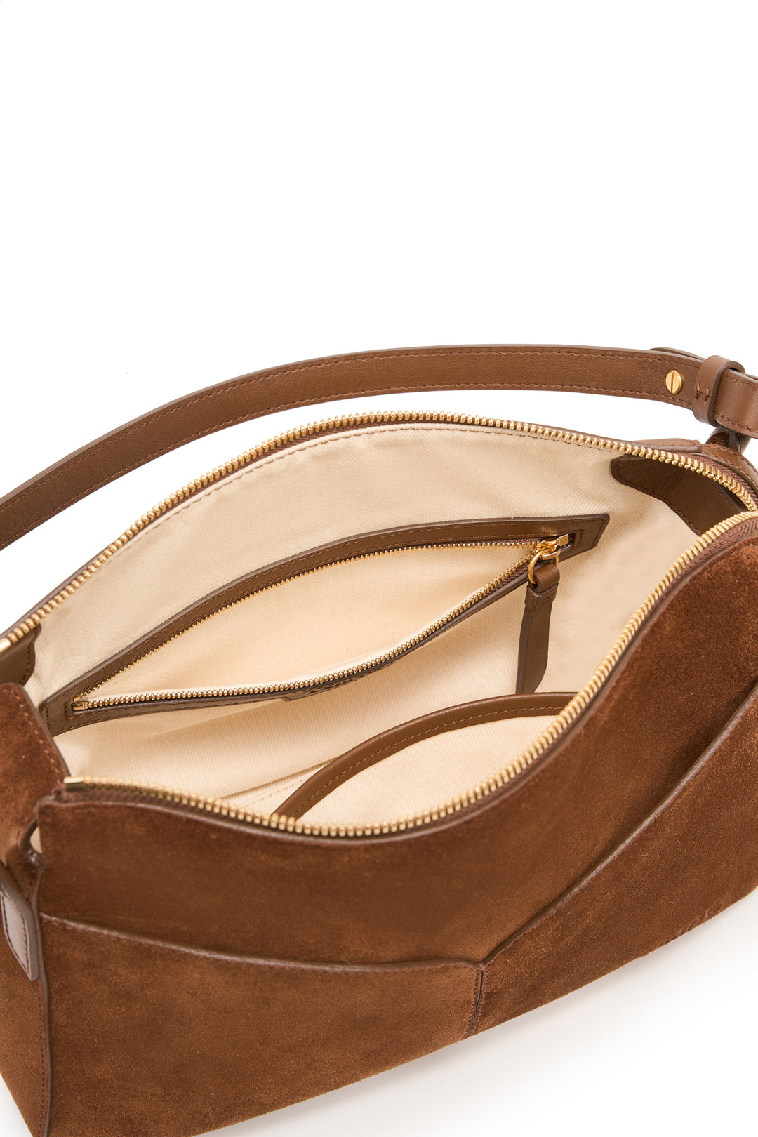 Freeform Casual Boston Bag in Suede Leather