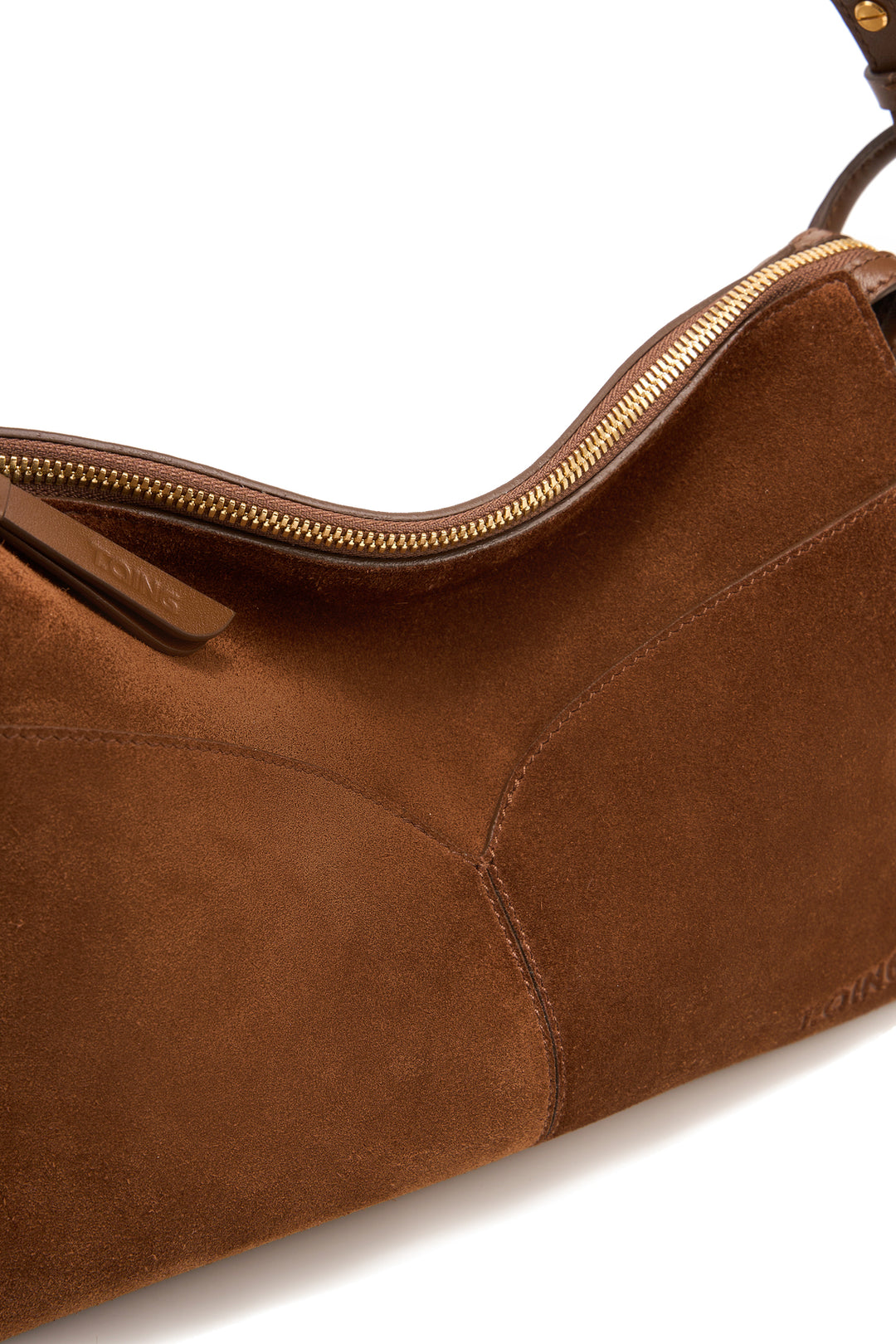 Freeform Casual Boston Bag in Suede Leather