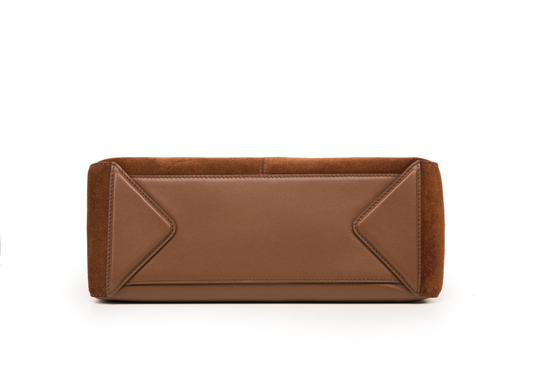 Freeform Casual Boston Bag in Suede Leather