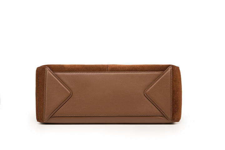 Freeform Casual Boston Bag in Suede Leather