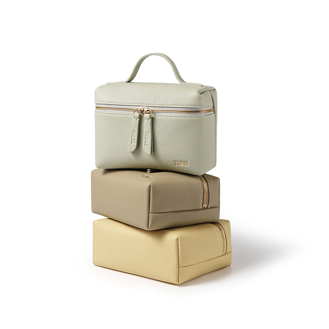 Freeform Leather Wash Bag