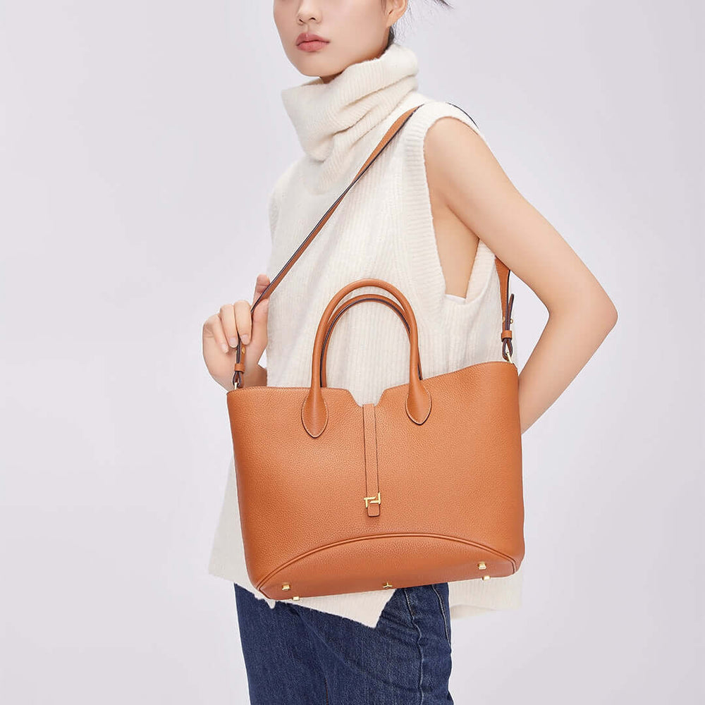 TQING Wind Chime Tote Bag Shoulder Bag #color_gold-brown