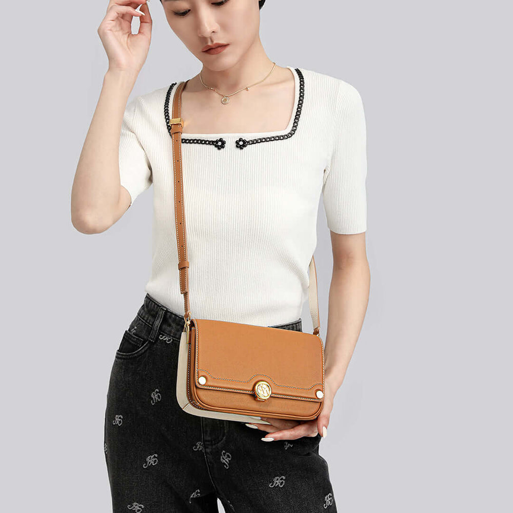 TQING Couplet Gemini Crossbody Bag #color_biscuit-white