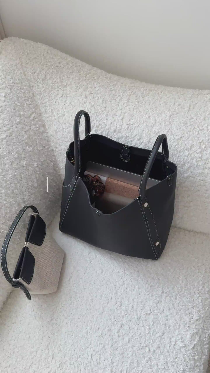 Butterfly Leather Tote Bag